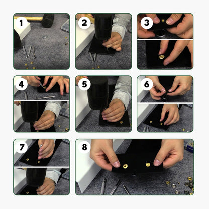 Mandala Crafts Metal Snap Button Kit - Snap Fastener Tool - Size 14 Metal Snaps Buttons for Clothing & Leather Crafting