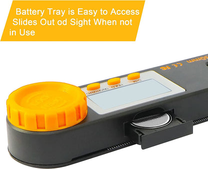 Rainyb Digital Angle Finder Tool 7inch 0-360 degree LED Digital Protractor with Horizontal Vertical Bubble Levels and Ruler Meter Accurate Tools for Carpenters,Woodworkers,Fabricators