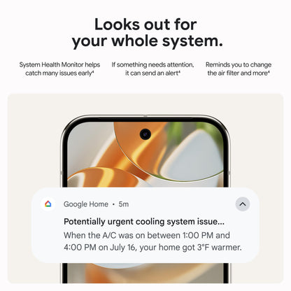 Google Nest Learning Thermostat (4th Gen, 2024) with Nest Temperature Sensor - Energy Saving Smart Thermostat - Works with Alexa, Apple HomeKit and Google Home App - Polished Gold