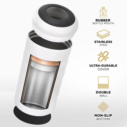 Premium Wine Chiller - Wine Bottle Chiller Double Walled, Vacuum Insulated Wine Cooler for Most 750mL Champagne and Wine Bottles