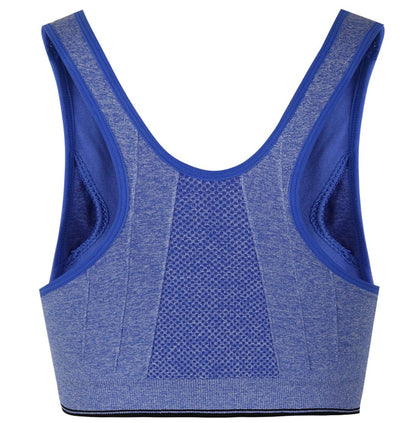 ohlyah Women's Zipper Front Closure Sports Bra Racerback Yoga Bras (XXL 40C 40D 42B 42C, 4 Pack: Pink Blue Grey Purple)