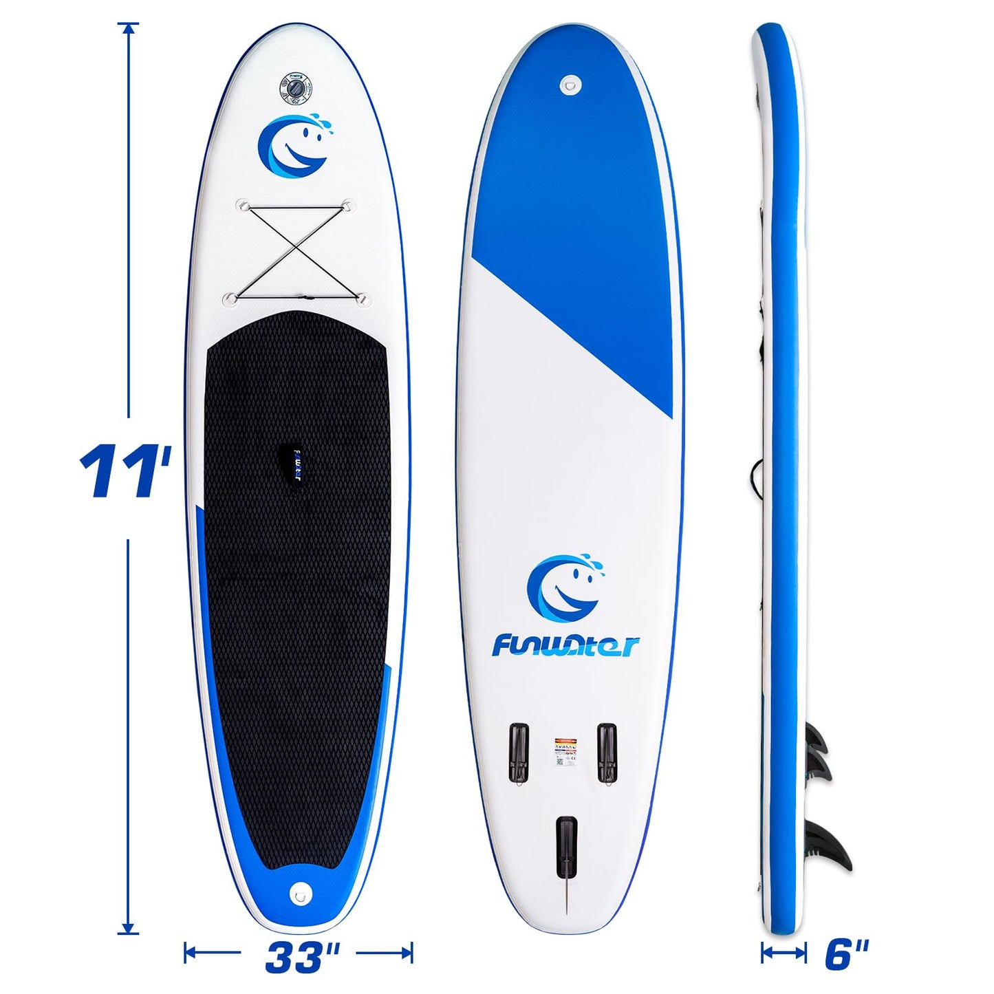 FunWater Stand Up Paddle Board Ultra-Light Inflatable Paddleboard with SUP Accessories for Adults & Youth of All Skill Levels