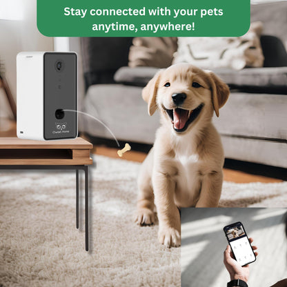 Owlet Home Pet Camera with Treat Dispenser/Tossing for Dogs/Cats, Smart Dog/Cat Camera, Free App, 2.4G & 5G WiFi, 1080P HD Live Video, Auto Night Vision, 2-Way Audio, Motion Alert, No Monthly Fee