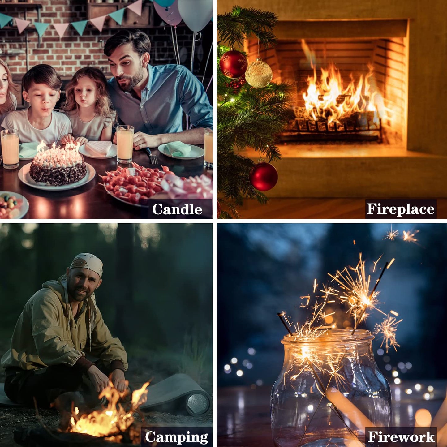 Futlidys 2 Pack Mini Torch Lighter Butane Refillable, Double Flame Butane Lighter with Visible Window, Adjustable Jet Lighter, Great Gifts for Men and Women, Without Gas (Silver)