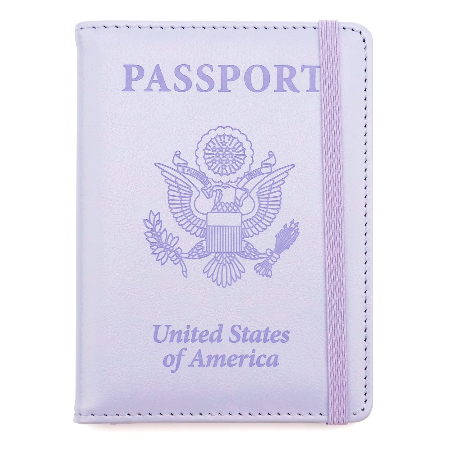Passport Holder for Travel, Leather Passport Holder RFID Blocking Passport Cover Wallet Passport Case with Pen Holder Passport Holders for Travel Women Men Family Travels Must Haves Essentials,Purple