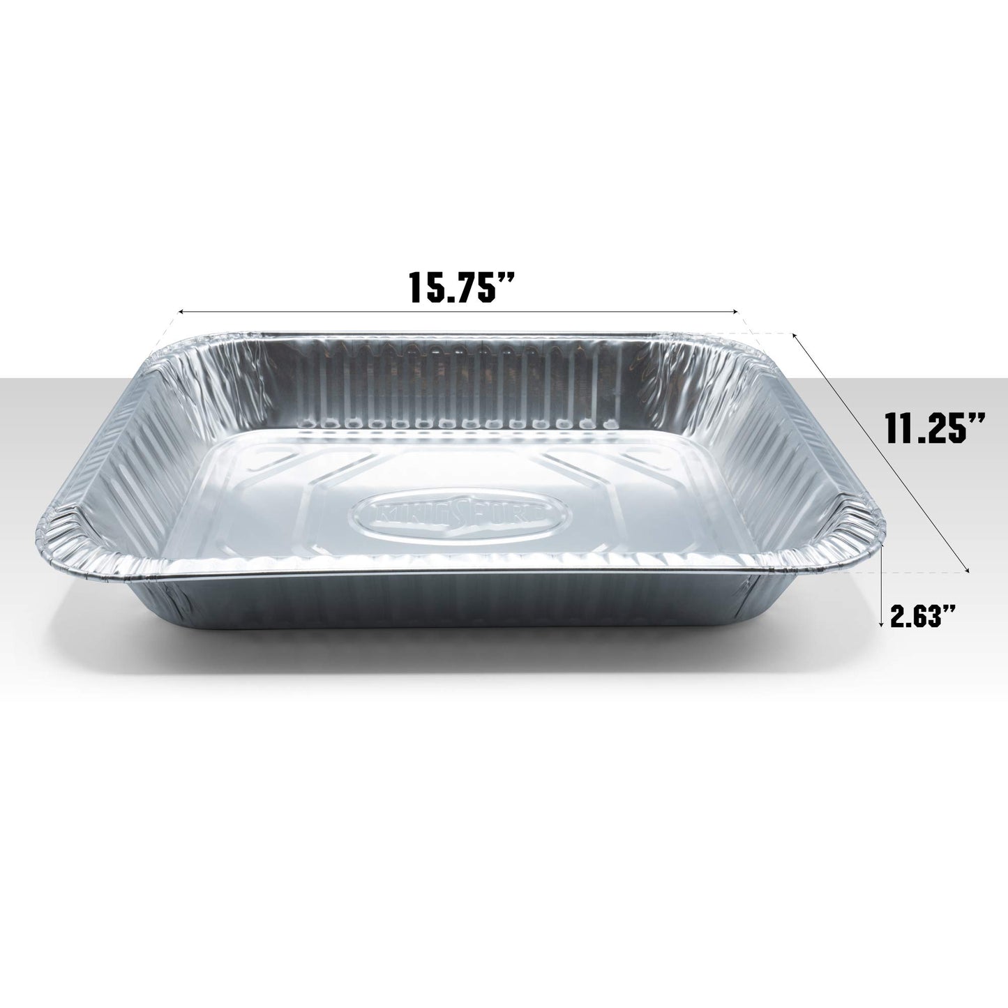 Kingsford Heavy Duty Large Aluminum Pans - Disposable Aluminum Pans for Cooking, Baking, Grilling, Frying & Roasting - Ideal Disposable Chafing Dish, Broiler, & Outdoor Tray 4 Count, (Pack of 1)