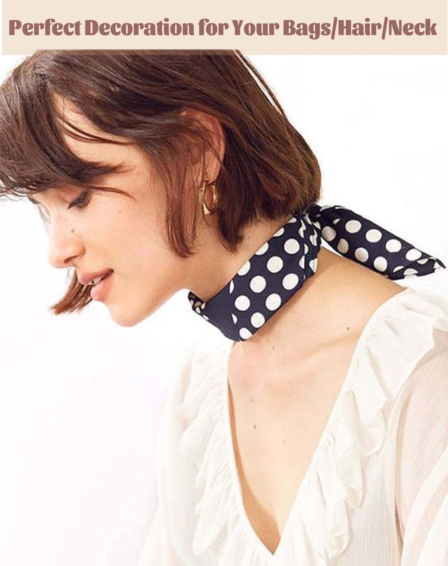 kcctoo 2/6/10Pack Scarf Bags for Women Handbag Scarfs Band Hair Neck Scarves Fashion Gifts