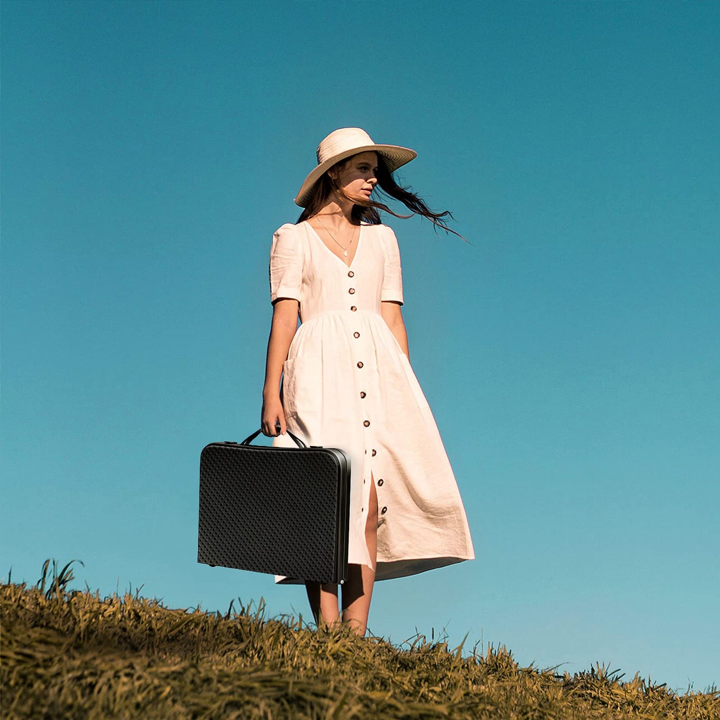 KPR Retractable Small Folding Table and Stool Set, Portable Camping Foldable Table Lightweight Yet More Sturdy with Adjustable Stool for Outdoor Picnic, Beach, Camp, Also Ideal as Laptop Bed Desk