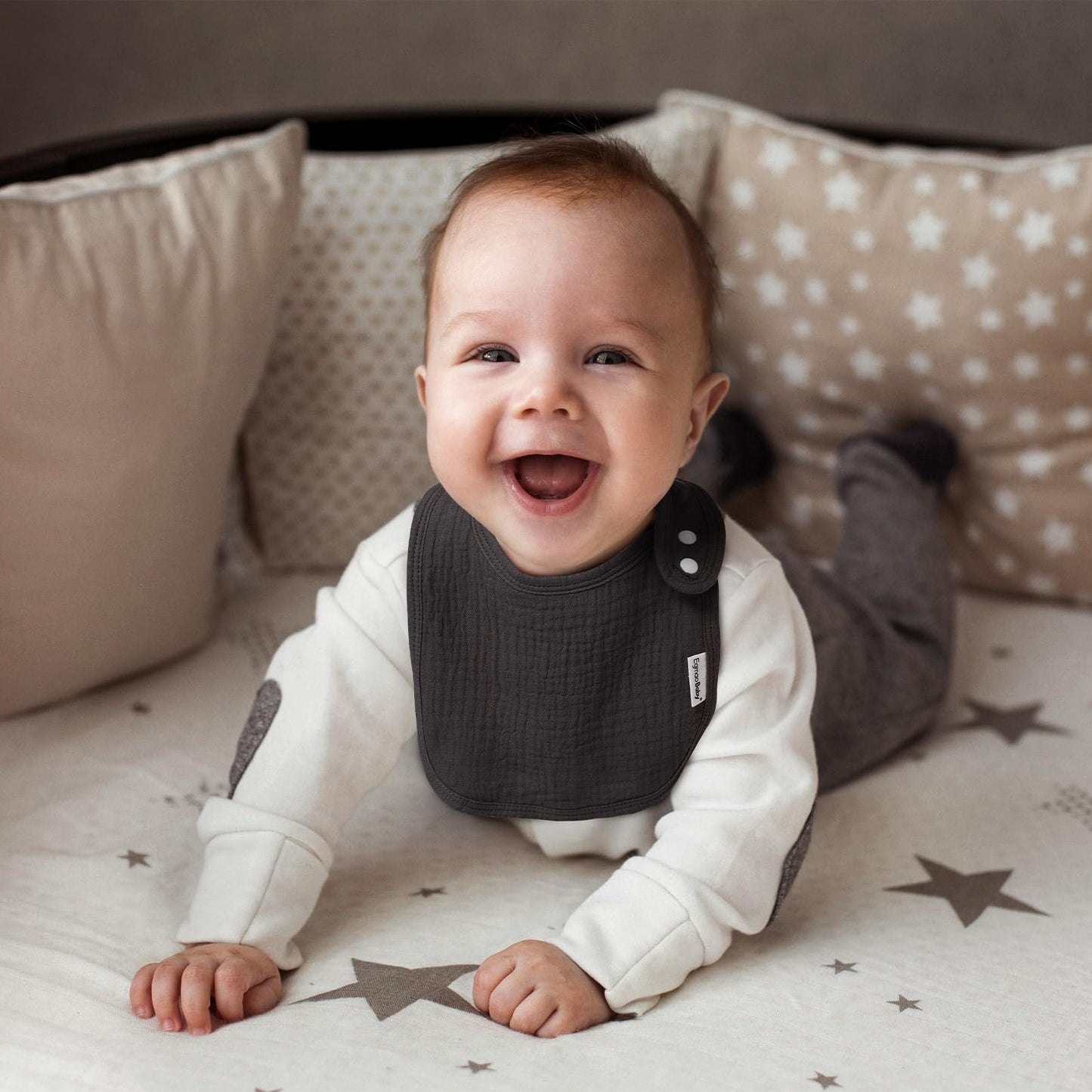 Muslin Bibs for Baby Boys Girls,Organic Muslin Baby Bib for Drooling and Teething,Soft Bandana Drool Bibs 5 Pack