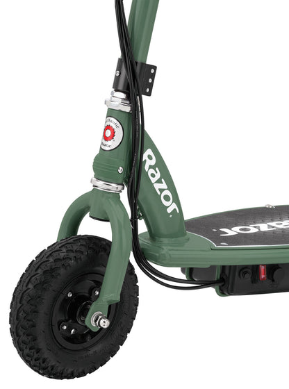 Razor RX200 Electric Off-Road Scooter for Teens Ages 13+, 154 lb Max Weight, Green – Up to 12 Mph, 40-Min Ride Time, Twist-Grip Throttle, Heavy-Duty Alloy Wheels with 60 PSI Offroad Tires