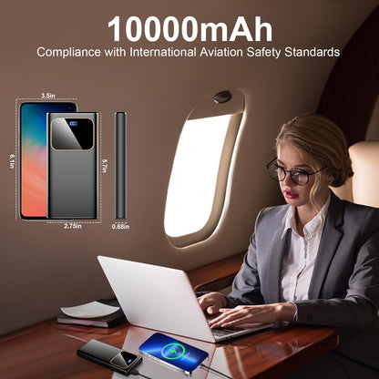 Portable Charger 10000mAh Power Bank, USB-C (Input&Output) 22.5W Fast Charging Battery Pack,PD 3.0+QC 4.0 LED Display Phone PowerBank, for iPhone Samsung and etc Smartphones and All USB Devices