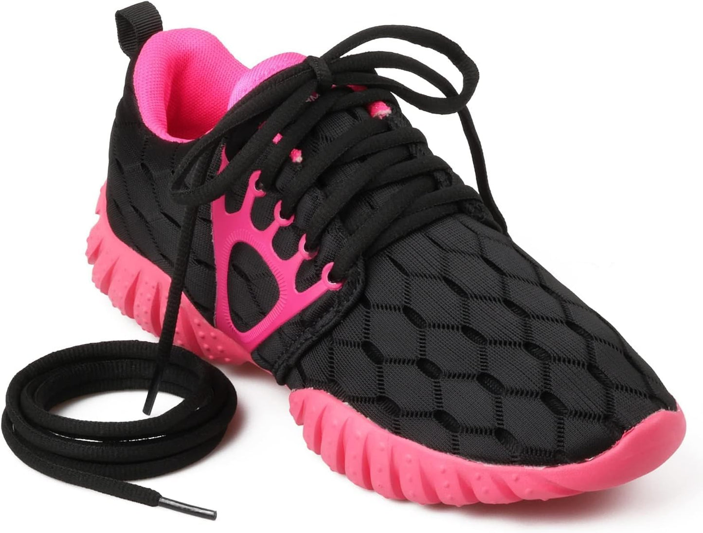 Puzeam 2 Pairs Oval Athletic Shoelaces 30 Colors 1/4" Half Round Shoe Laces for Sneakers - Black 80