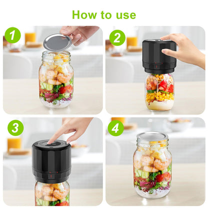 M11 Mason Jar Vacuum Sealer - Electric Mason Jar Vacuum Sealer Kit with Wide and Regular Mouth Mason Lids, Jar Vacuum Sealer for Canning Jars, Vacuum Sealing Machine for Food Storage