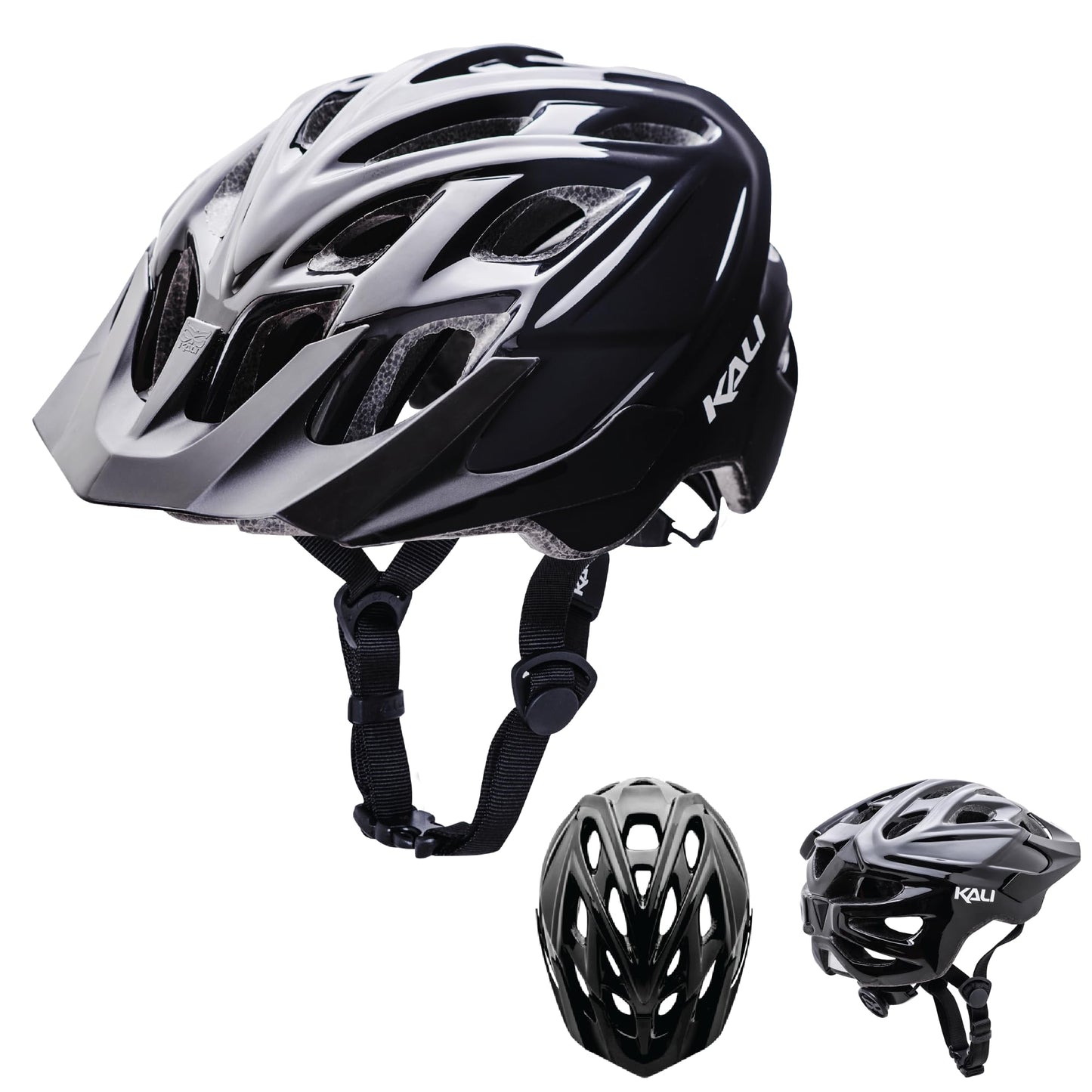 Kali Protectives Chakra Solo Half Size Cycling Helmet, Solid Black, S/M