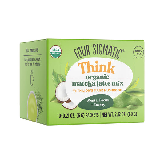 Four Sigmatic Mix Lions Mane Organic 10 Count , Matcha Latte, 2.12 Ounce