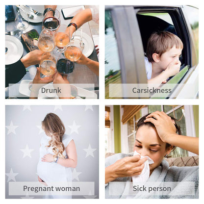 50 Pack Emesis Bag, Disposable Vomit Bags, Aircraft Barf Car Sickness Nausea Bags for Travel Motion Sickness