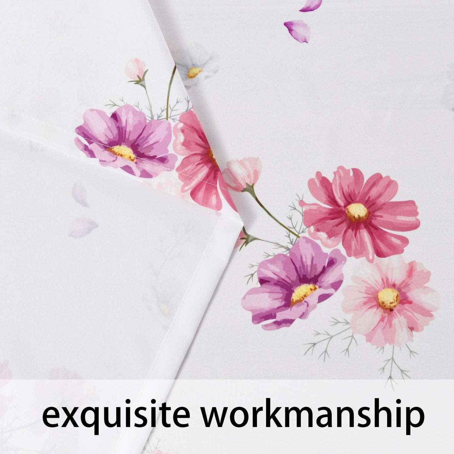 Hiasan Waterproof Spring Tablecloth Rectangle 60 x 104 Inch - Spillproof Wrinkle Free Washable Oblong Floral Tablecloth for Spring Summer Outdoor Picnic, Kitchen Dining, Birthday Party