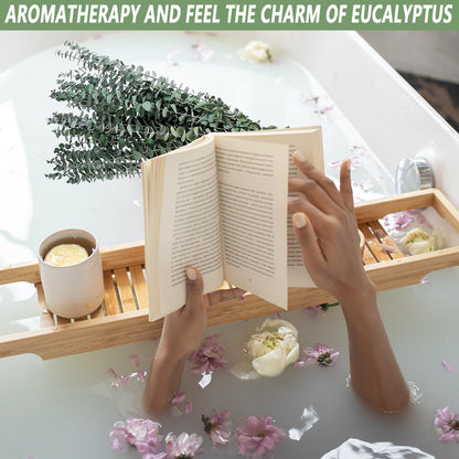 10 Pcs Dried Eucalyptus Stems 17" Real Eucalyptus for Shower Hanging 100% Made from Fresh Leaves, Wedding, Home, Farmhouse, DIY Spring Decor Bathroom Decor Home Decor