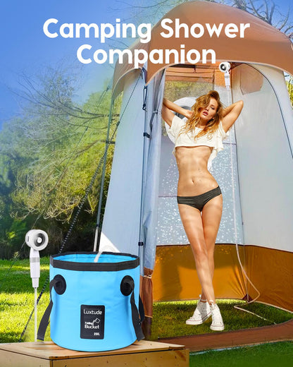 Luxtude Collapsible Bucket, 5 Gallon Bucket(20L), Beach Buckets, Fishing Buckets, Portable & Ultra Lightweight Outdoor Basin Container, Folding Basin Container for Fishing, Camping, Hiking, Beaching