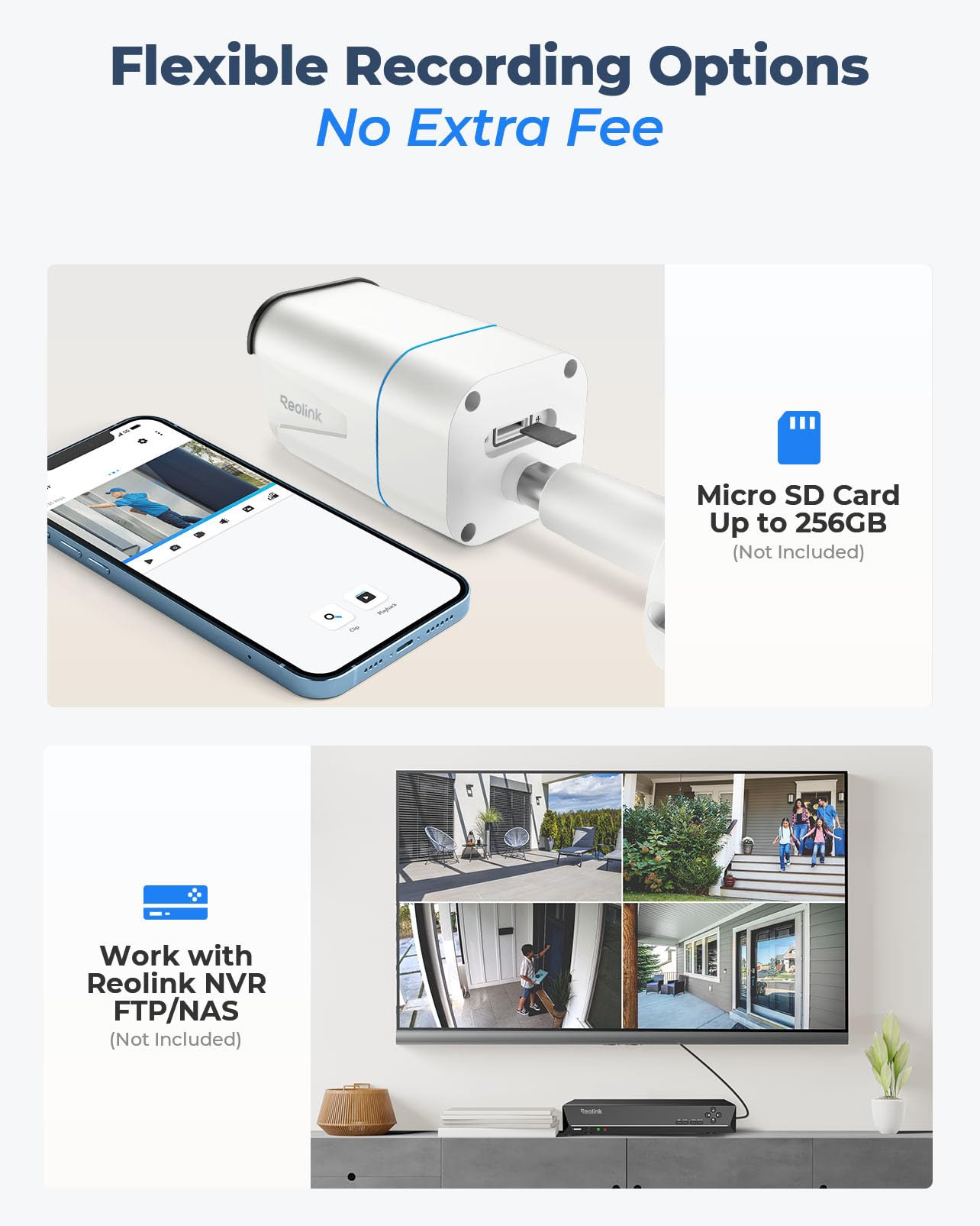 REOLINK RLC-811A PoE IP Security Camera 4K - 123° FoV, 5X Optical Zoom for Outdoor Usage, 2.7mm Lens with Color Night Vision, Human/Vehicle/Pet Smart Detection, 2 Way Talk, Up to 256GB microSD Card