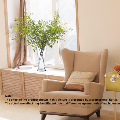 Melorca&Guilla Artificial Plants,2PCS 43.3" Green Nandina Faux Branches for Vase,Artificial Plants for Shop Garden Office Home Décor