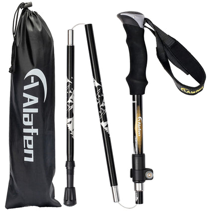 A ALAFEN Aluminum Collapsible Ultralight Travel Trekking Hiking Pole for Men and Women