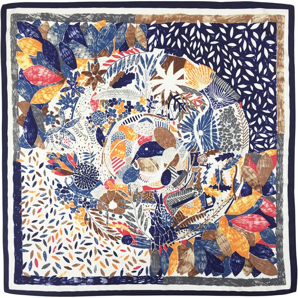 Julunar Silk Like Head Scarf for Women - Satin Large Hair Scarves - 35" Square Silk Hair Wrap for Sleeping with Gift Packed