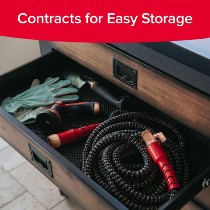 Pocket Hose Copper Head w/New Pocket Pivot Expandable Garden Hose 25 FT, AS-SEEN-ON-TV, Swivels 360°, Advanced Tri-Tex Tubing & Force Field Jacket, 3X Stronger, Lead-Free, No-Kink, Anti-Burst w/APT