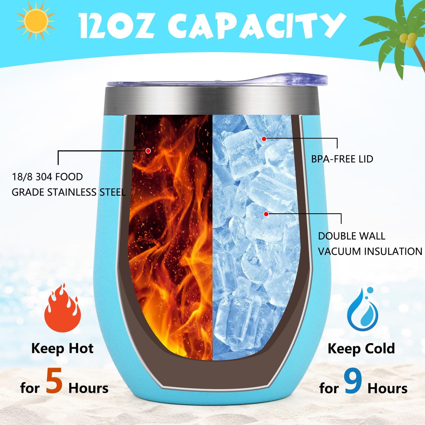 GINGPROUS 4 Pack Friend Wine Tumbler Set for Girls Trip Friendship Girls Weekend Long Distance Frineds, 12 Oz Stainless Steel Wine Tumbler with Lid and Straw, Mix Color