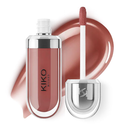 KIKO Milano 3D Hydra Lip Gloss – High Shine, Hydrating, Plumping, Non-Sticky, Moisturizing Lip Makeup – 21 Brun Rose – 6.5ml