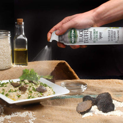 Mantova Extra Virgin Olive Oil Spray Truffle Flavored 8 oz. Spray Bottle - Manage Oil Amount - Great For Salads & Cooking