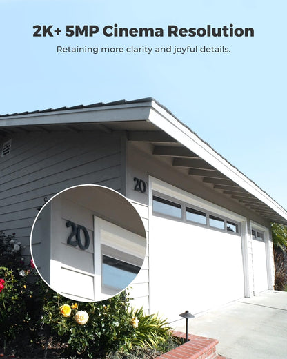 REOLINK Security Cameras Outdoor Wireless WiFi, Argus 3 Pro+Solar Panel with 5MP Color Night Vision, 2.4G/5Ghz WiFi, Non-Stop Solar Powered, Human/Vehicle Detection, Home Hub Compatible