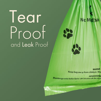 (Not Made In China) Dog Poop Bag Rolls, 300 Count, Biodegradable, Leak Proof and Extra Thick Bags For Dogs and Cats, Unscented and Earth Friendly Waste and Doggy Litter Bag Refill Roll