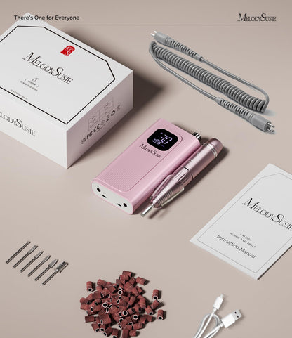 MelodySusie Professional Rechargeable Nail Drill 30000 RPM, Electric Nail File for Shaping, Removing & Polishing Gel Nails, Lightweight & Easy to Use, Ideal for Home & Salon Manicure Pedicure, SC300F