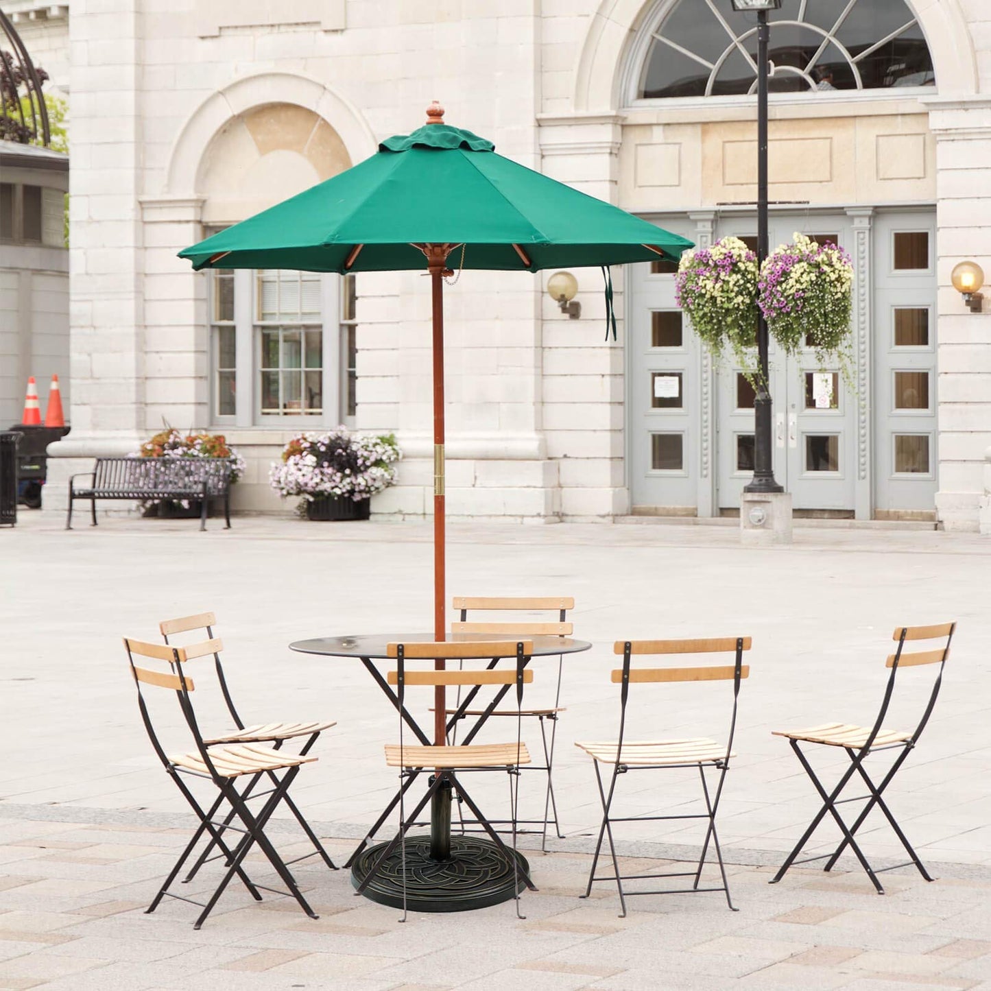 Orgrimmar Umbrella Base 26.5lbs Outdoor Living Heavy Duty Round Antiqued Patio Market Umbrella Base