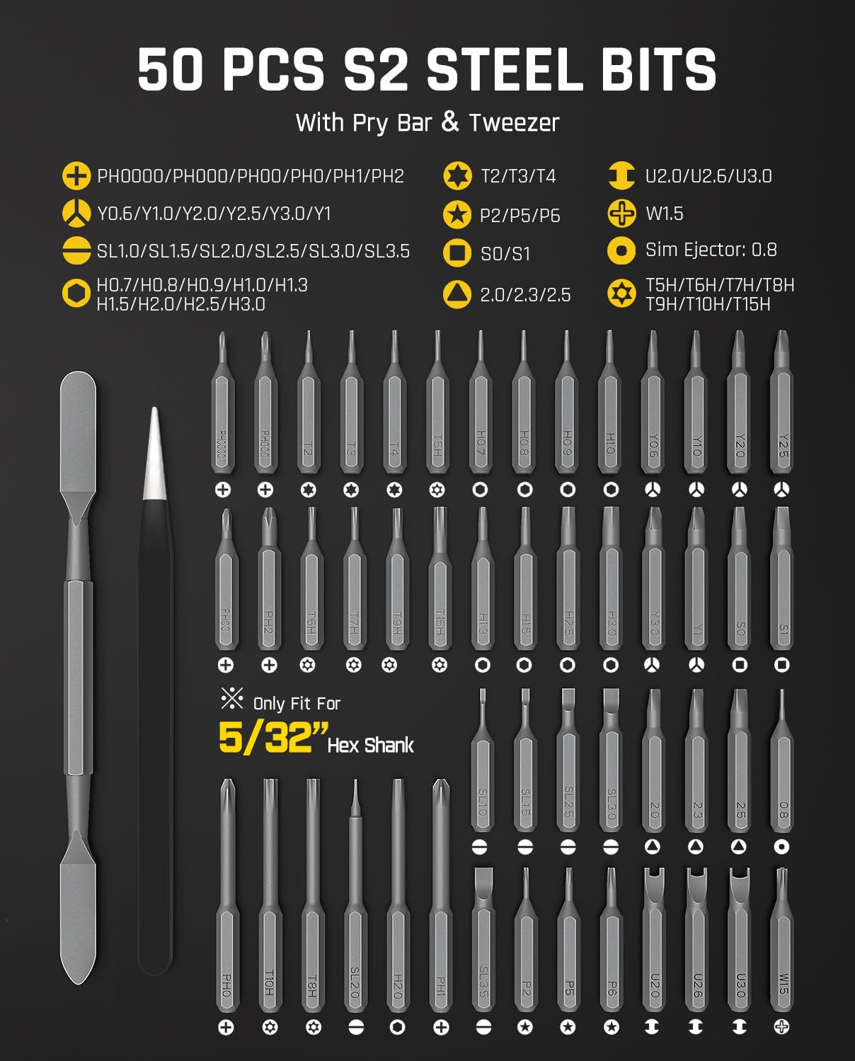 Fanttik E2 Ultra 3.7V Mini Electric Screwdriver, Cordless Screwdriver, Max 0.6N.m, 50 Magnetic Bits, 5/32'' Hex, Magnetic Storage, Repair Tool for Electronics, Camera, Laptop, and PC Build (Grey)