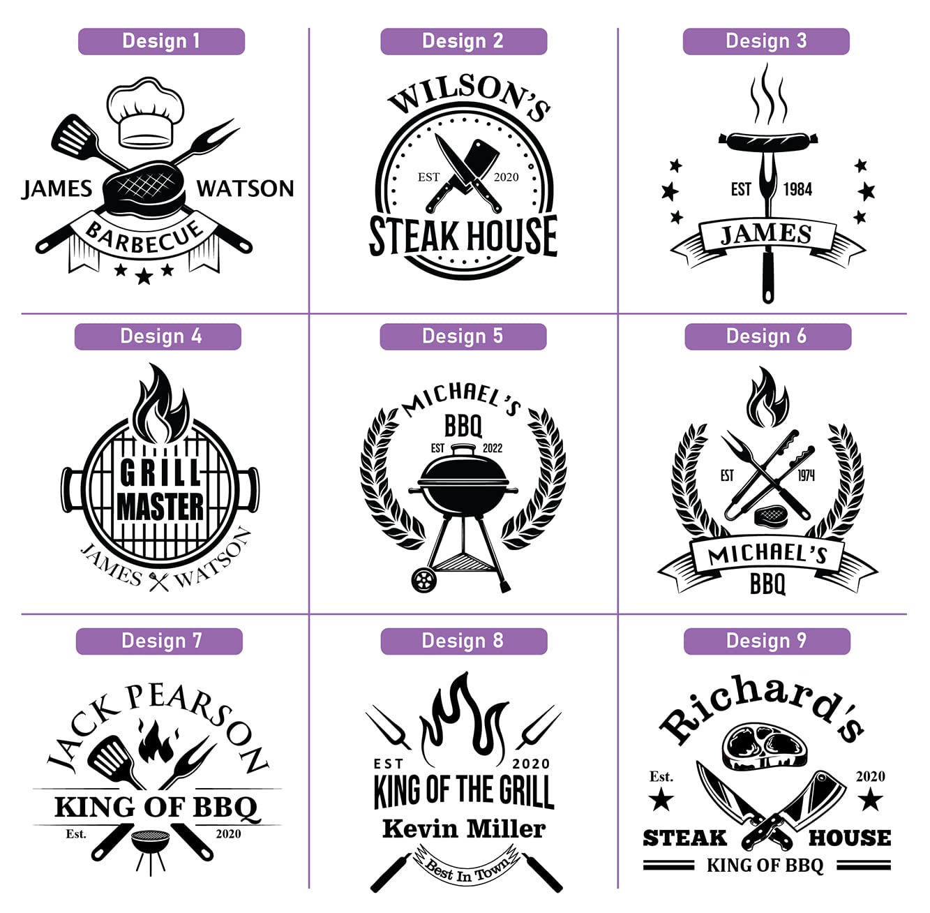 Personalized Dad Cutting Board - Customized Wood Grill Board for BBQ Masters - Custom Barbecue and Grilling Gift for Dad, Grandpa or Him - Anniversary, Birthday, Father's Day Gifts, Gifts for Men