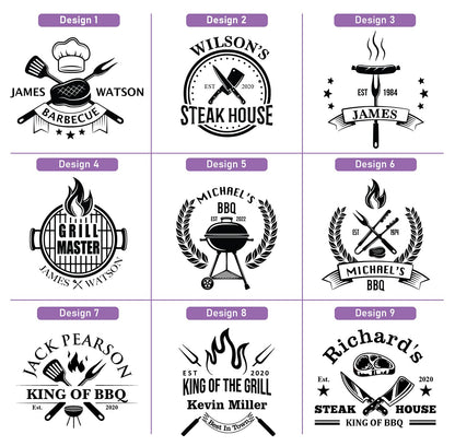 Personalized Dad Cutting Board - Customized Wood Grill Board for BBQ Masters - Custom Barbecue and Grilling Gift for Dad, Grandpa or Him - Anniversary, Birthday, Father's Day Gifts, Gifts for Men