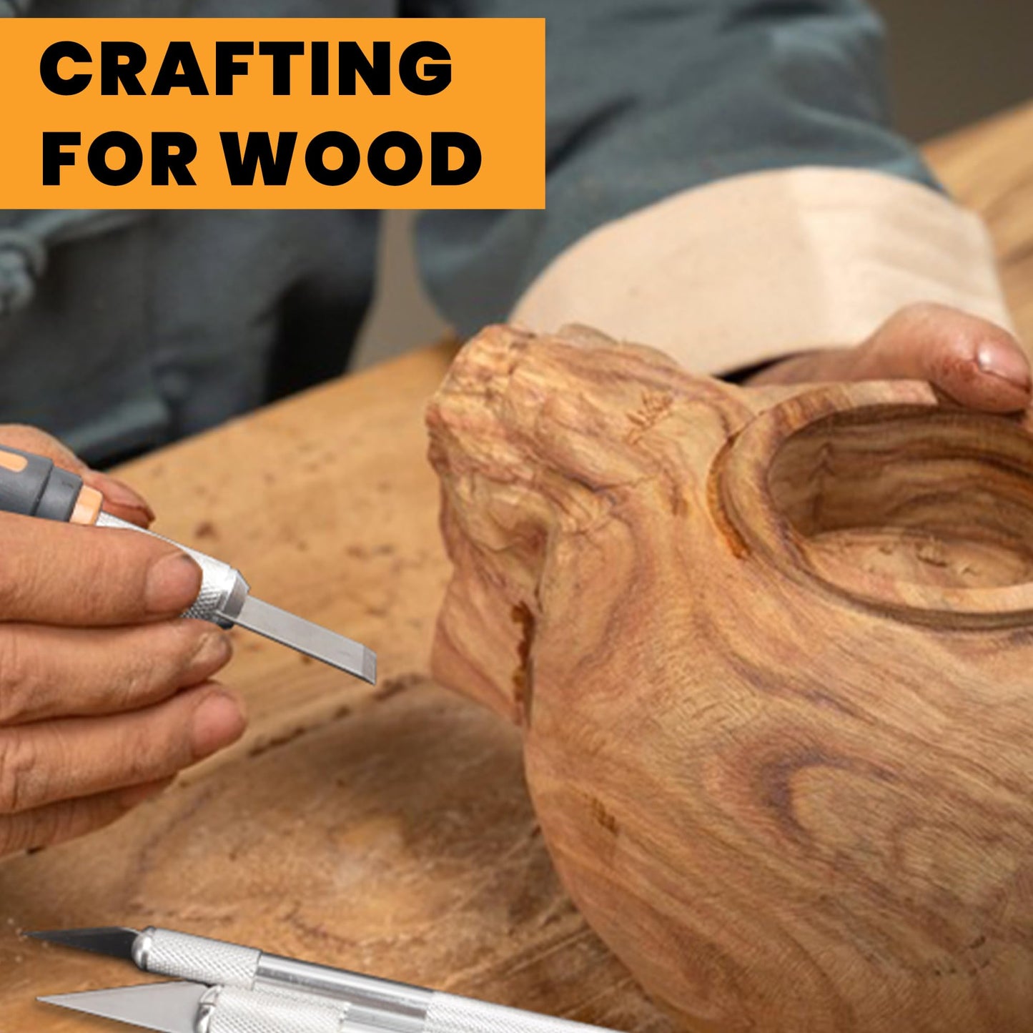 MulWark Exacto Knife Set | Craft Knife Kit | 16pc Precision Craft Hobby Kit with Razor Sharp Knives for Wood, Crafting, Leather, Scrapbooking & Modeling