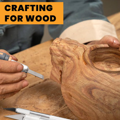 MulWark Exacto Knife Set | Craft Knife Kit | 16pc Precision Craft Hobby Kit with Razor Sharp Knives for Wood, Crafting, Leather, Scrapbooking & Modeling