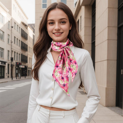 RIIQIICHY Scarf for Women Hair Scarves Like Silk Scarf Headband Handbag Scarf Purse Accessories, Medium