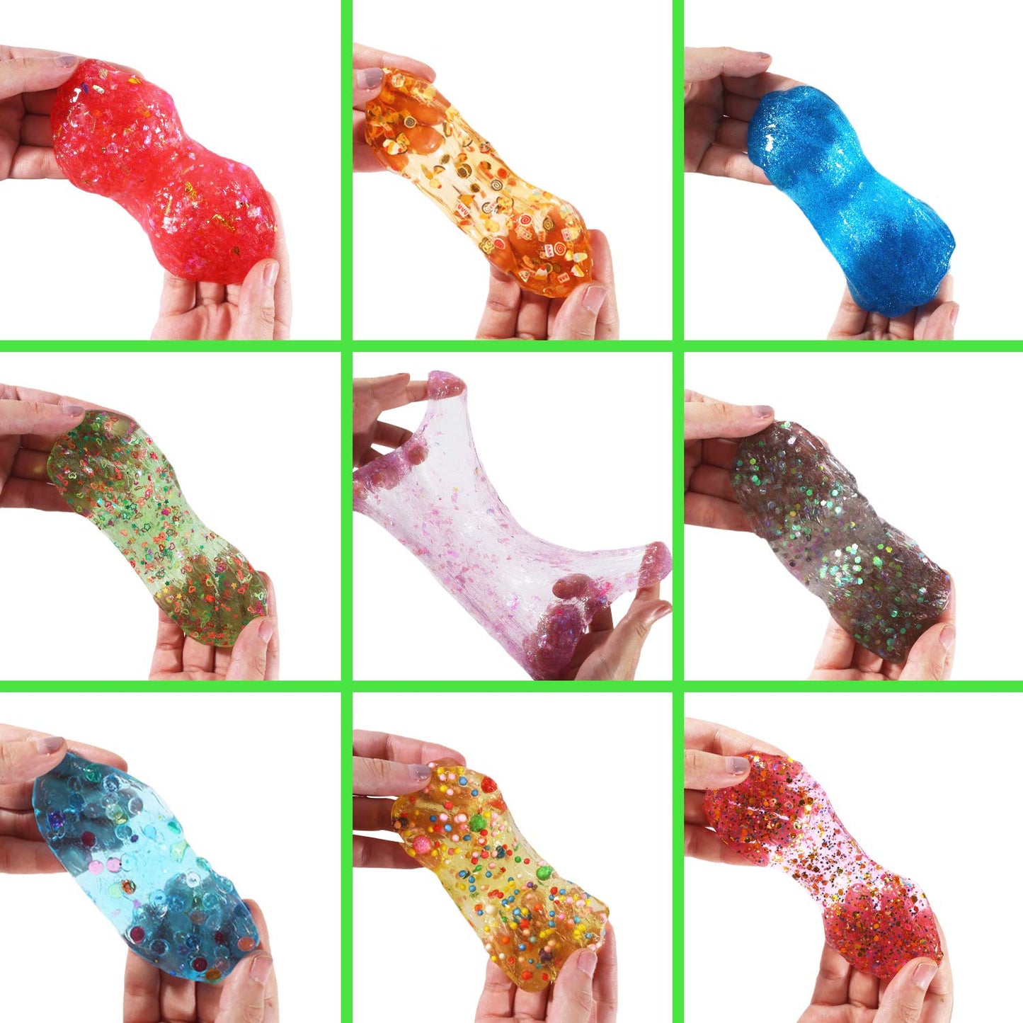 126 Pcs DIY Slime Making Kit for Girls Boys - Birthday Idea for Kids Age 5+. Ultimate Supplies Include 28 Crystal Slime, 2 Glow in The Dark Powder, 48 Bottle Glitter Jar etc.