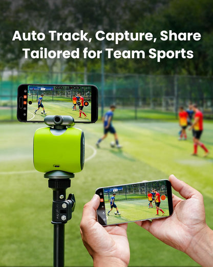 XbotGo Chameleon AI Auto Sports Action Camera - 4K 60FPS Soccer Camera and Basketball Tracking Camera for Team Sports, Live Streaming, No Subscription, Works with iOS & Android (Lava Graphite)