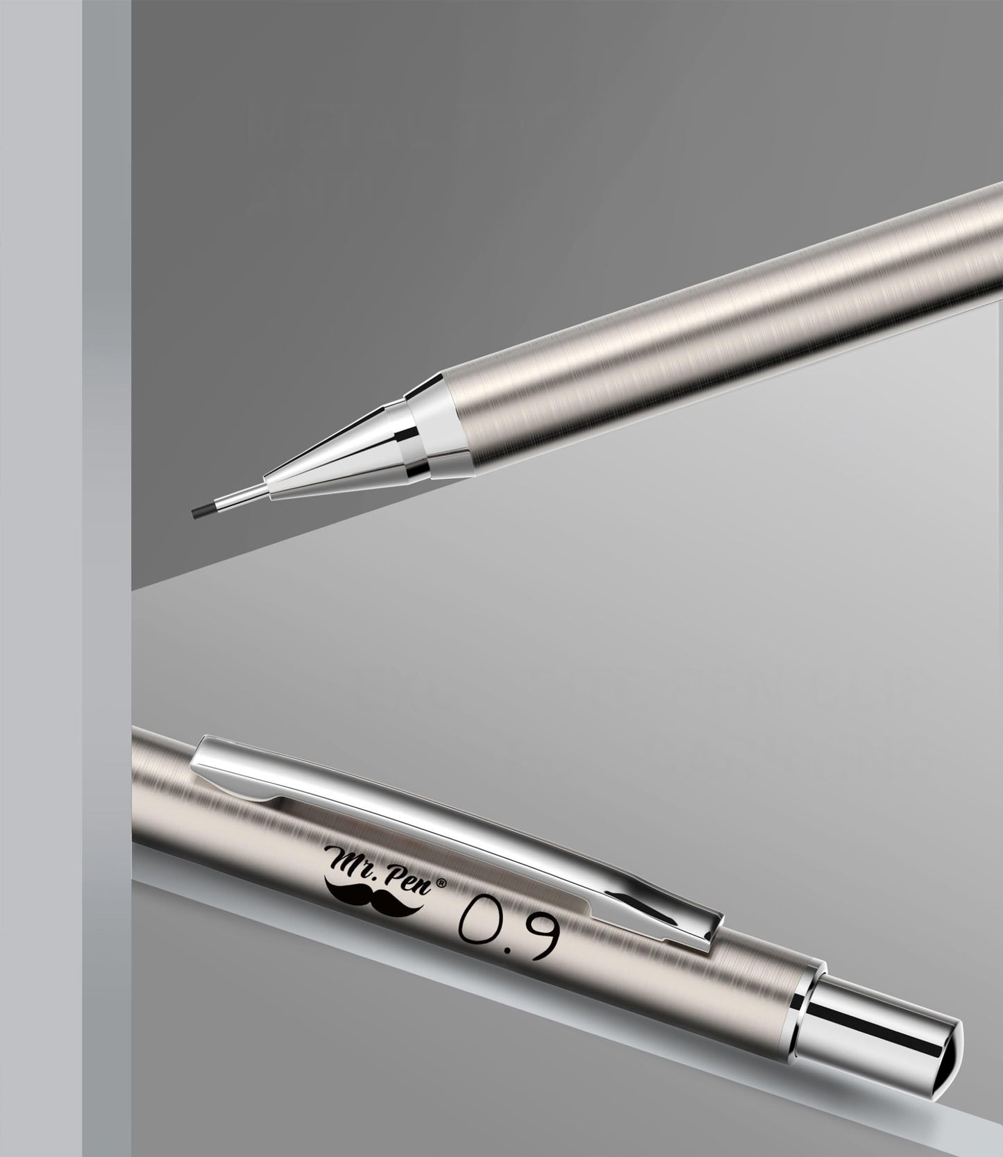 Mr. Pen- Metal Mechanical Pencils, 0.9mm, 2 Pack, Lead Pencil, Mechanical Pencil Metal Mechanical Pencil Mechanical, Mechinal Pencils, Mechanical Drafting Pencil, Back to School Supplies