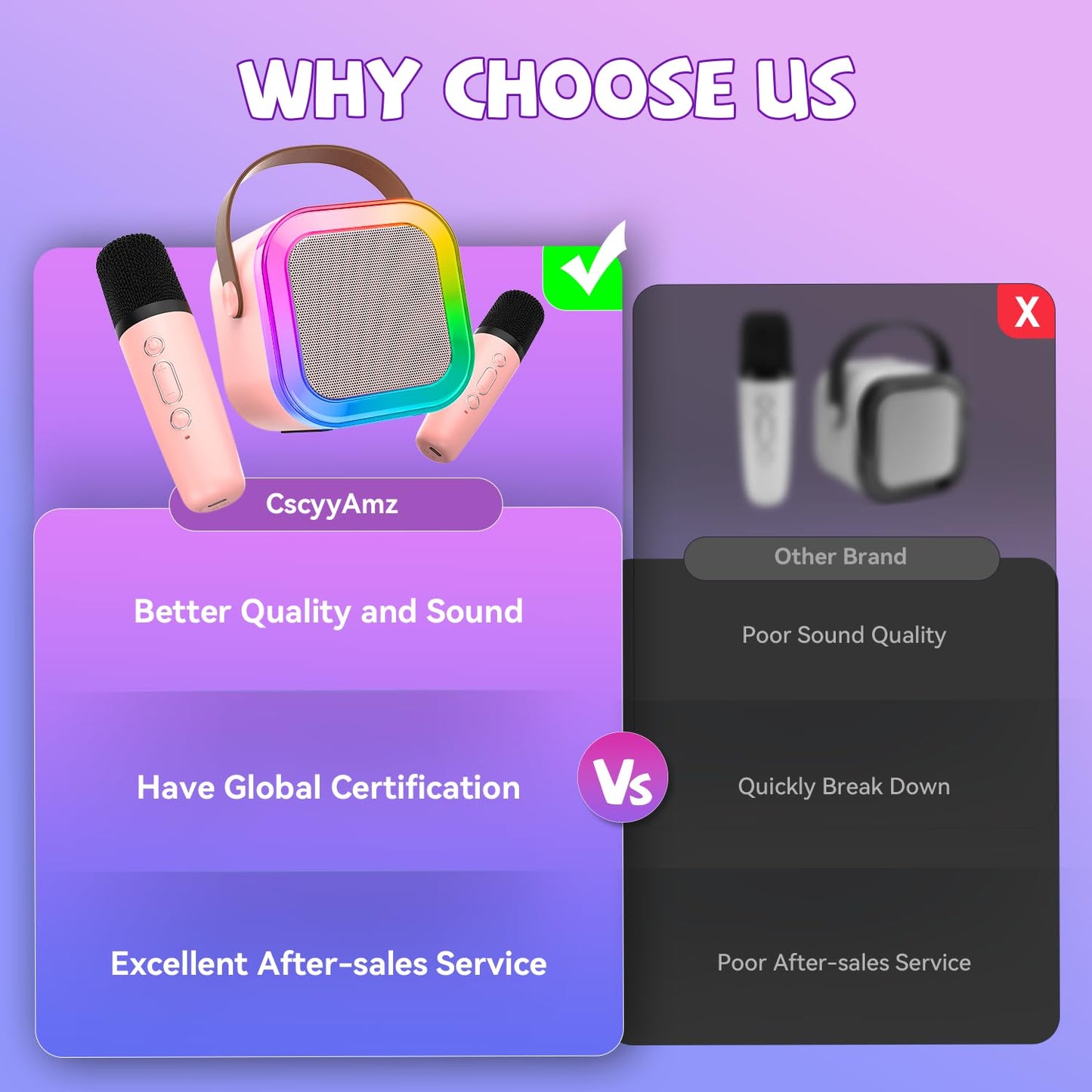 Mini Karaoke Machine for Kids Girls Boys - Birthday Gifts for Ages 4 5 6 7 8+ Year Old - 2025 New est - Portable Bluetooth Speaker with 2 Wireless Microphone - Kids' Instrument Accessories - Pink