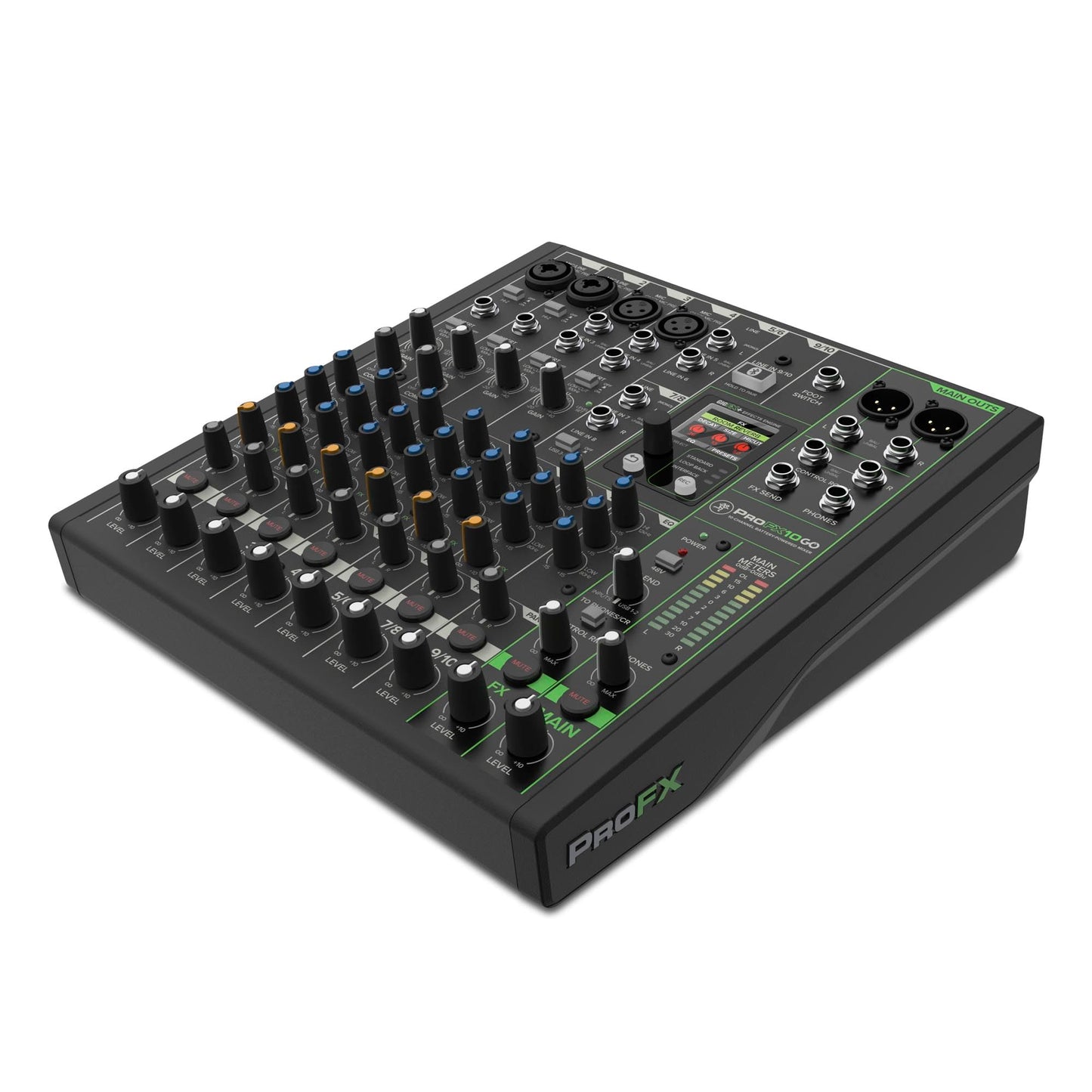 Mackie ProFX10 Go Battery-powered 10-channel Mixer with USB and Enhanced Effects