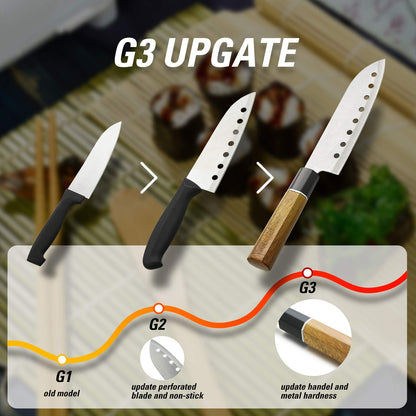 ISSEVE Sushi Making Kit Sushi Bazooka Maker with Bamboo Mats and Chopsticks, Paddle, Spreader, Sushi Knife, DIY Sushi Roller Machine