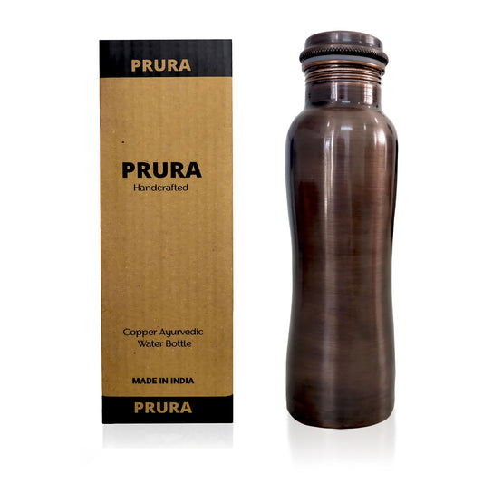 PRURA Sea Creature Printed Copper Water Bottle 32 oz - Leak Proof Ayurvedic Drinkware Copper Vessel for Sports, Gym, Outdoors, Yoga, Office