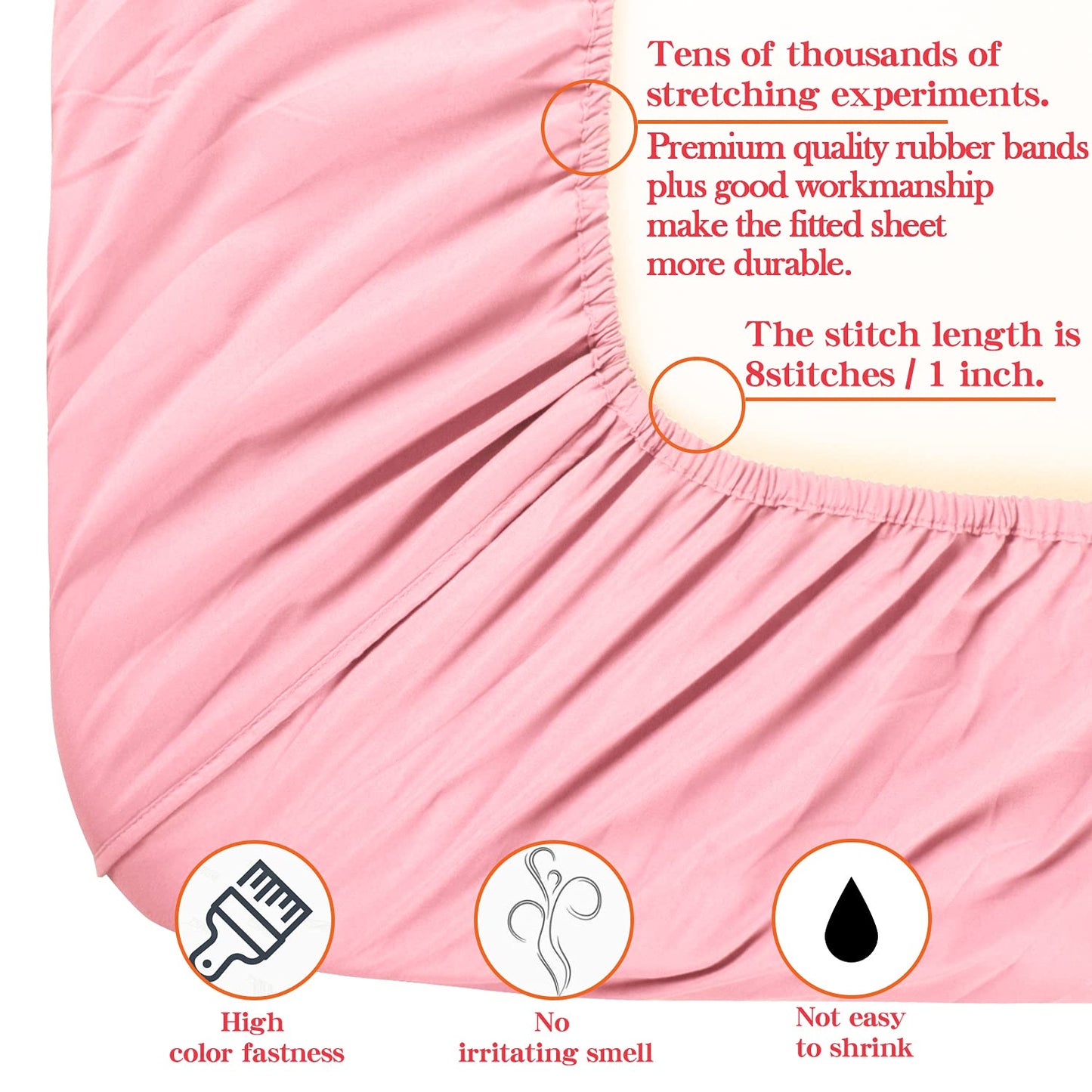 NTBAY Toddler Bedding Set - 4 Piece Soft and Breathable Crib Bedding Set for Boys and Girls, Includes Quilted Comforter, Fitted Sheet, Flat Top Sheet and Envelope Pillowcase, Pink