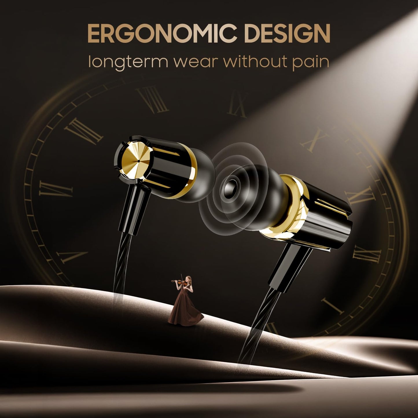 Rayleigh USB C Headphones with Microphone 3 Pack, Wired Earbuds with Heavy Bass, Type C Earphones with Noise Isolating, Compatible with iPad, Android Phones, Fits Most Type C Devices